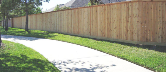 long wood fence along the road