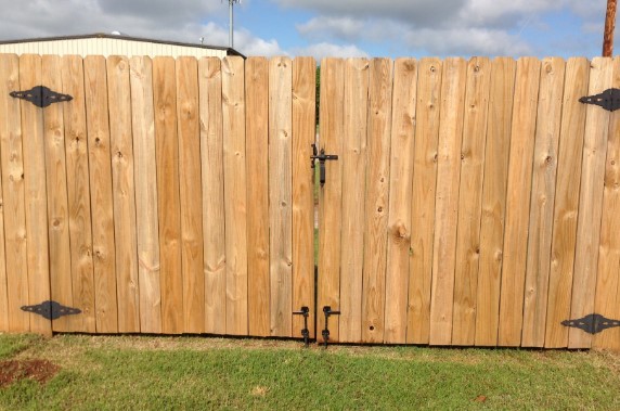 wood fence gate