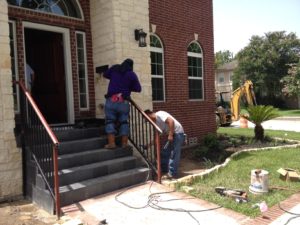 rail being installed in sugar land