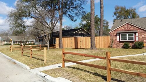 wood fence in houston