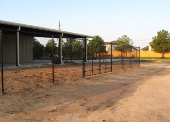 commercial chain link fence installation in houston