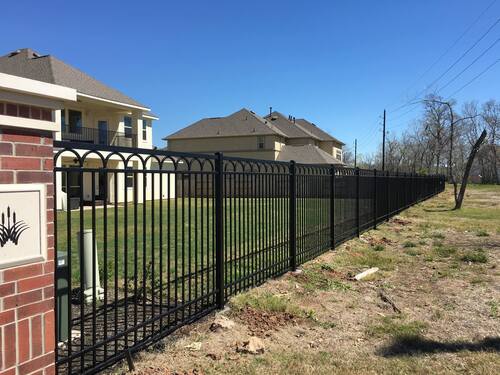 wrought iron fence at a housing community