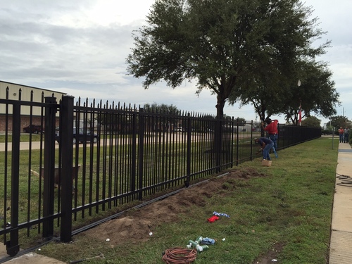 the woodlands wrought iron fence installation