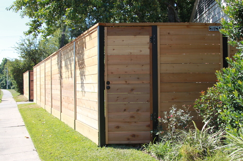 wood fence on a stafford property