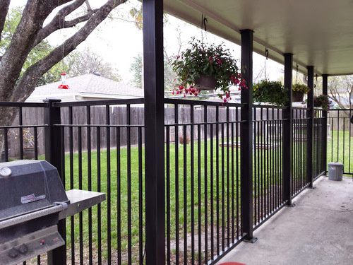 wrought iron fence at a katy home