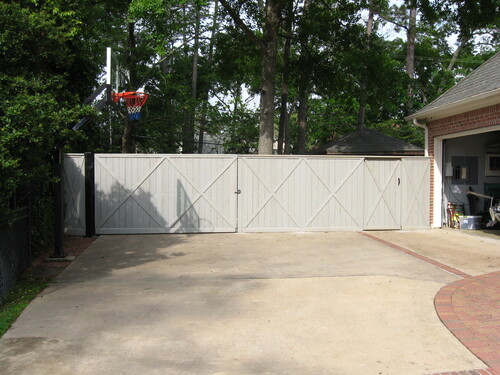 wood fence at a home backyard