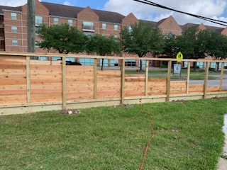 wood fence installation at a houston property