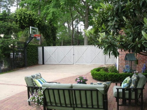 wood fence in a houston backyard