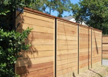 wooden fence in houston