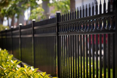 iron fence at a property