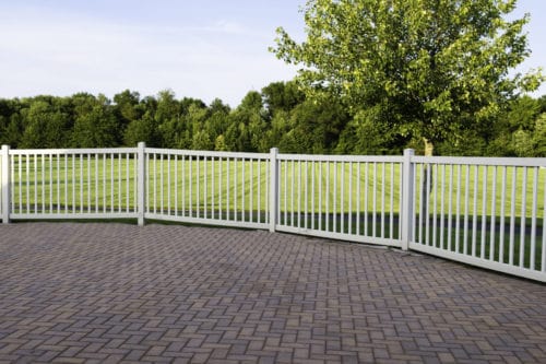 vinyl fence on a property