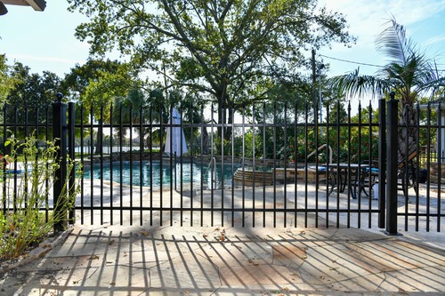 pool iron fence houston