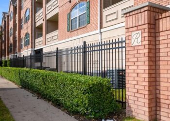 commercial wrought iron outside condominium in houston