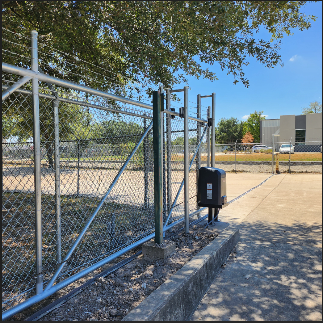 Chain Link Slide Track Gate